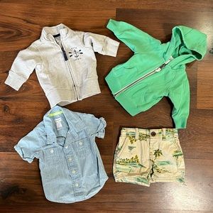 Lot of 4 Carter’s 3 Months - 1 tops, 2 hoodie, 1 shorts